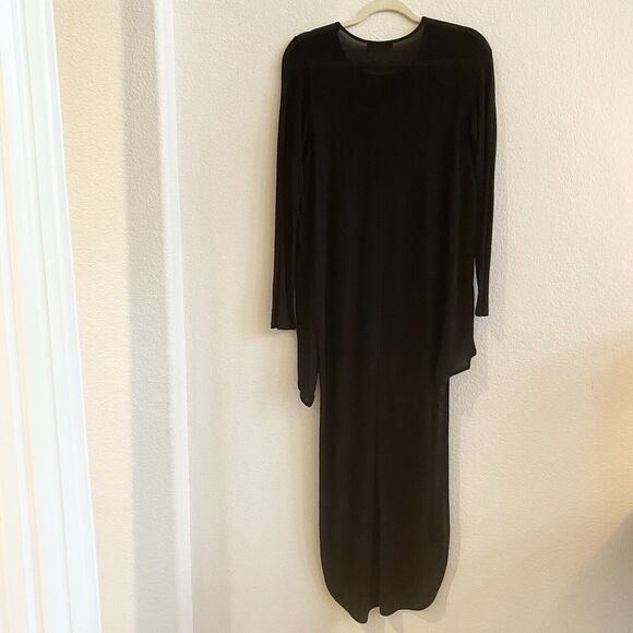 Zara W&B Size M Black Sweater Women Top Blouse Long Back Stylish Tail Modern - Picture 9 of 10